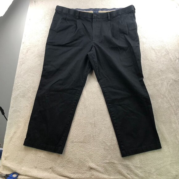 Dockers Men's Chinos 44x26 Measured Black Relaxed Fit Cotton Blend Smart - Picture 15 of 16